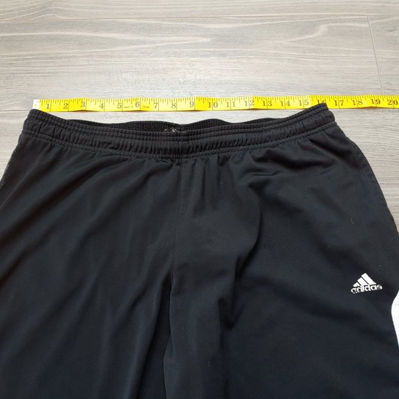 Excellent Used Condition Men's Adidas 3 Stripe Athletic Pant Black Size Medium - Picture 7 of 15